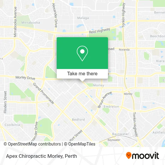Apex Chiropractic Morley map