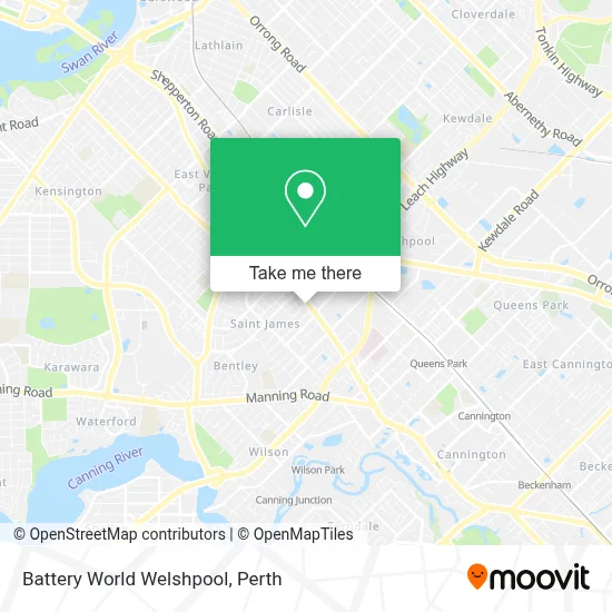 Mapa Battery World Welshpool