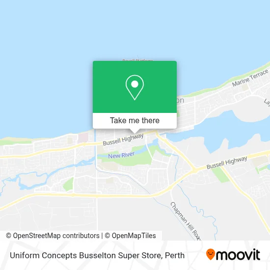 Mapa Uniform Concepts Busselton Super Store