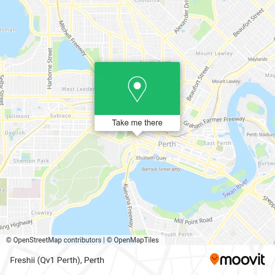Mapa Freshii (Qv1 Perth)