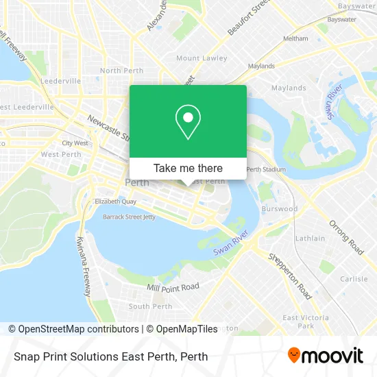 Mapa Snap Print Solutions East Perth