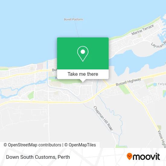Mapa Down South Customs