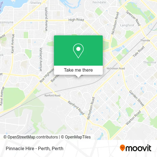 Mapa Pinnacle Hire - Perth