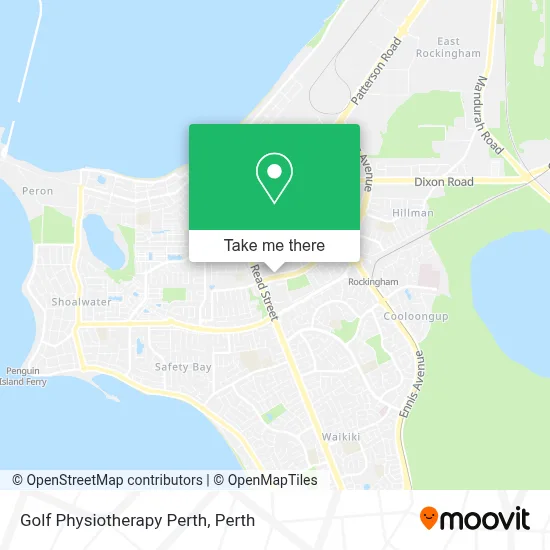 Mapa Golf Physiotherapy Perth
