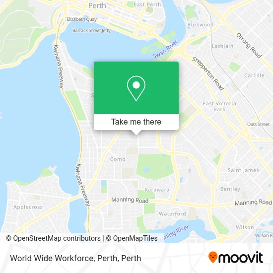 World Wide Workforce, Perth map