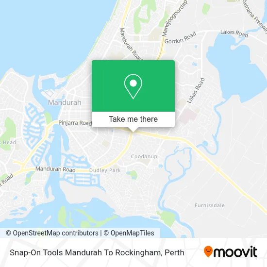 Mapa Snap-On Tools Mandurah To Rockingham