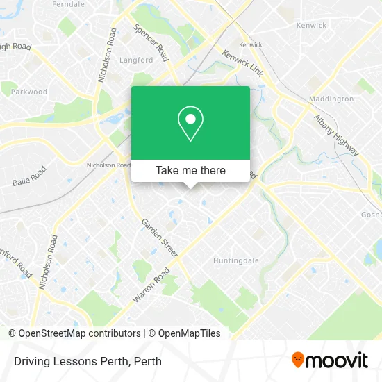 Driving Lessons Perth map