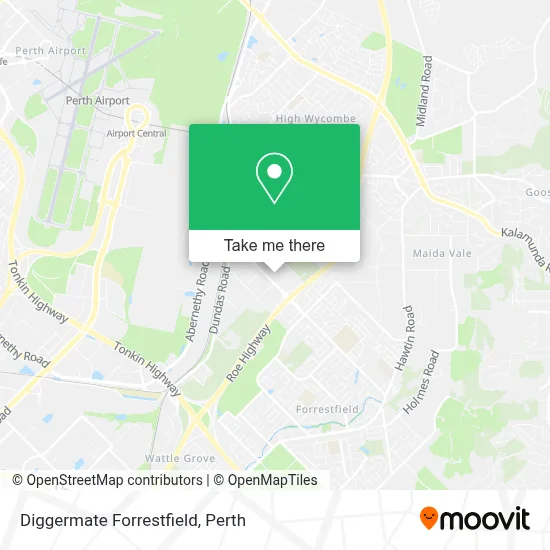 Mapa Diggermate Forrestfield