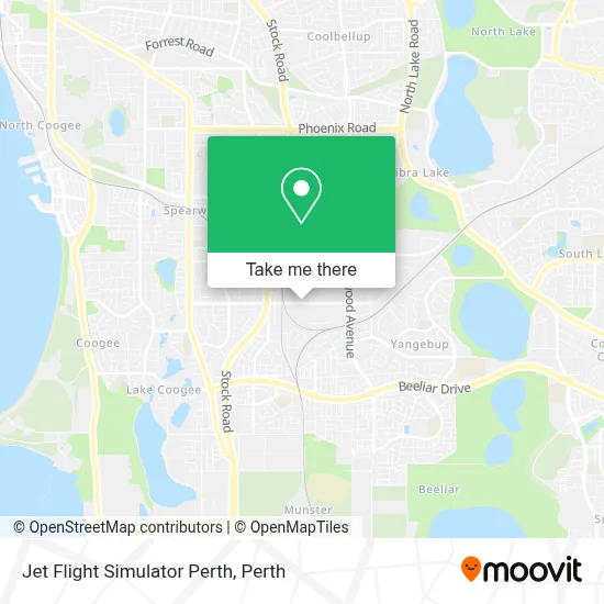 Jet Flight Simulator Perth map
