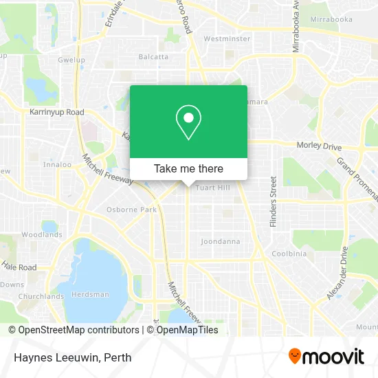 Mapa Haynes Leeuwin