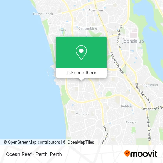 Mapa Ocean Reef - Perth