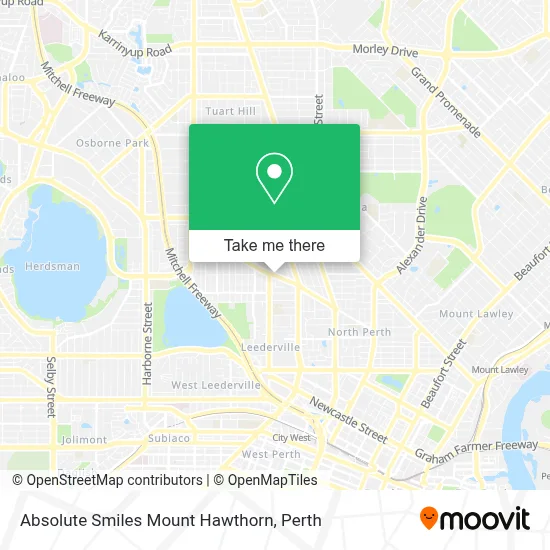 Mapa Absolute Smiles Mount Hawthorn
