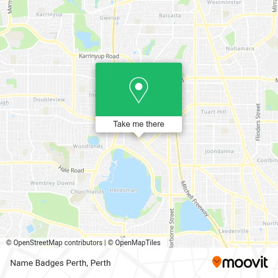 Mapa Name Badges Perth