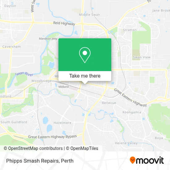 Mapa Phipps Smash Repairs