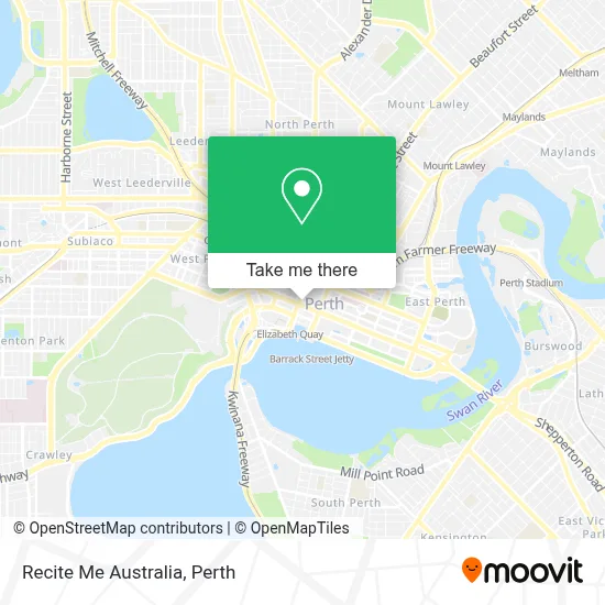 Mapa Recite Me Australia