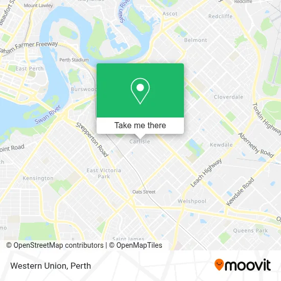 Mapa Western Union