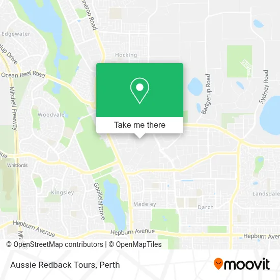 Aussie Redback Tours map