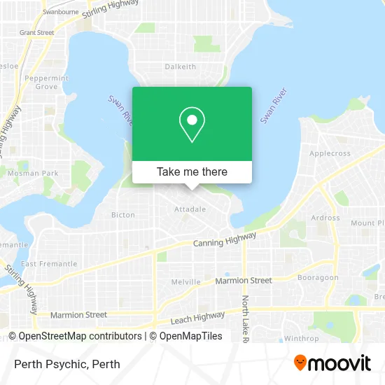 Mapa Perth Psychic