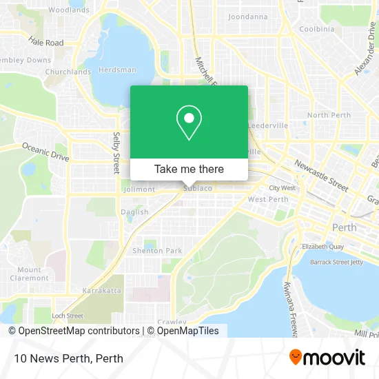 Mapa 10 News Perth