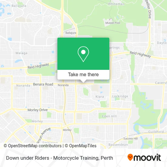 Mapa Down under Riders - Motorcycle Training