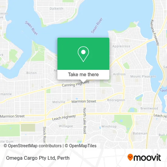 Mapa Omega Cargo Pty Ltd