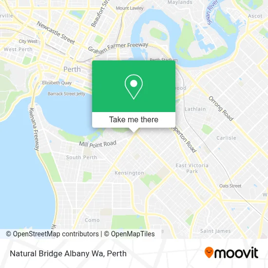 Mapa Natural Bridge Albany Wa
