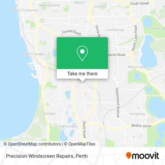 Precision Windscreen Repairs map