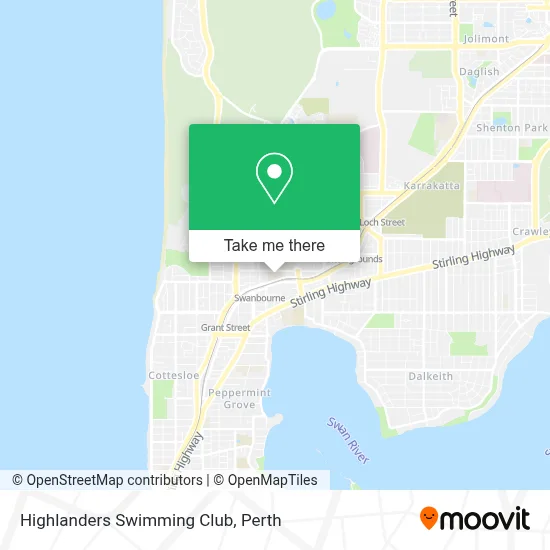 Mapa Highlanders Swimming Club