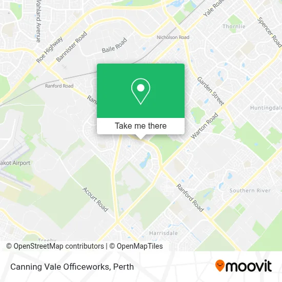 Mapa Canning Vale Officeworks