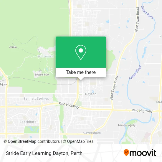 Mapa Stride Early Learning Dayton