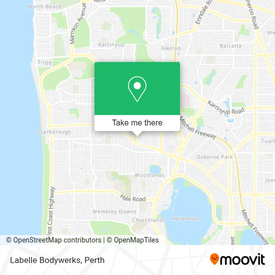 Mapa Labelle Bodywerks
