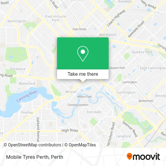 Mapa Mobile Tyres Perth