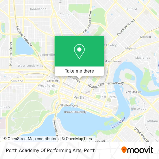 Mapa Perth Academy Of Performing Arts