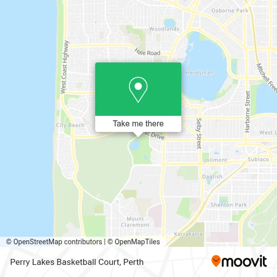 Mapa Perry Lakes Basketball Court