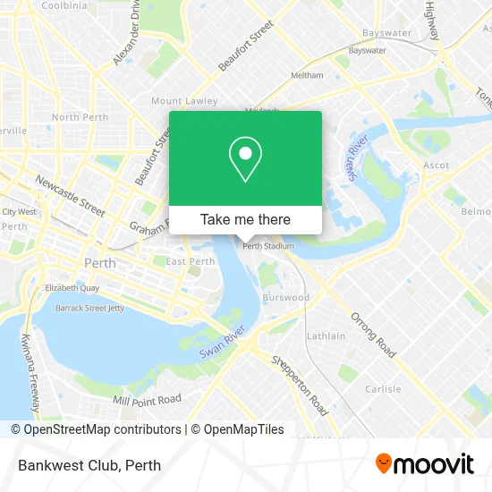 Mapa Bankwest Club