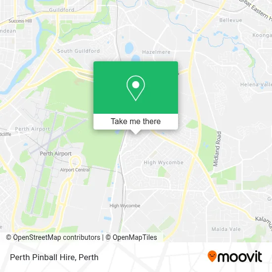 Perth Pinball Hire map