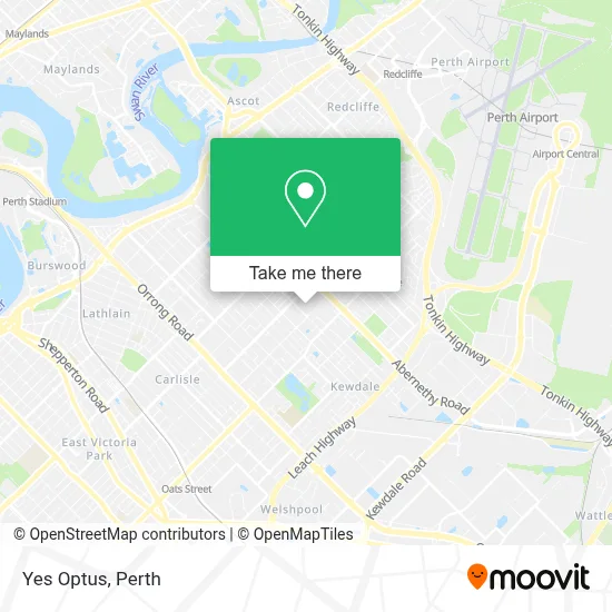 Mapa Yes Optus