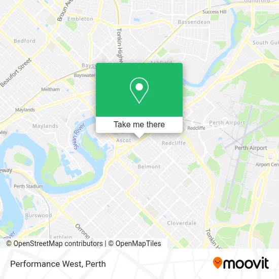 Performance West map