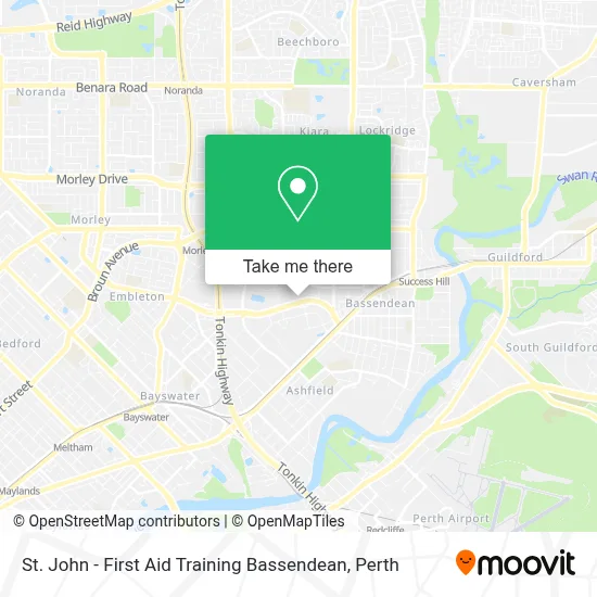 Mapa St. John - First Aid Training Bassendean