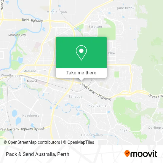 Mapa Pack & Send Australia