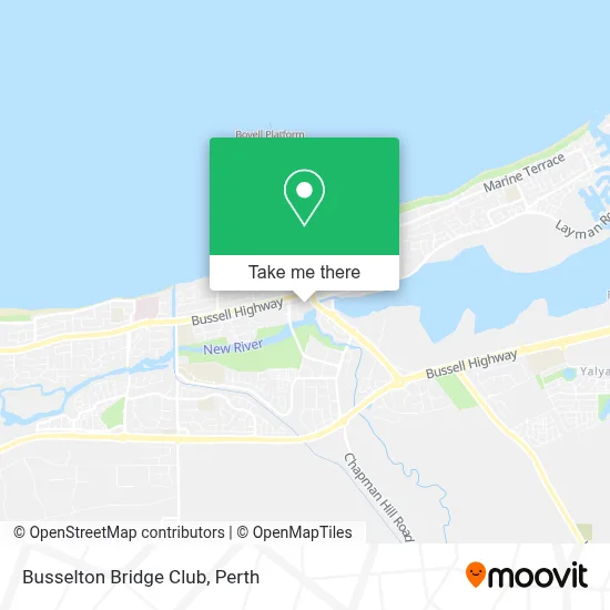 Mapa Busselton Bridge Club