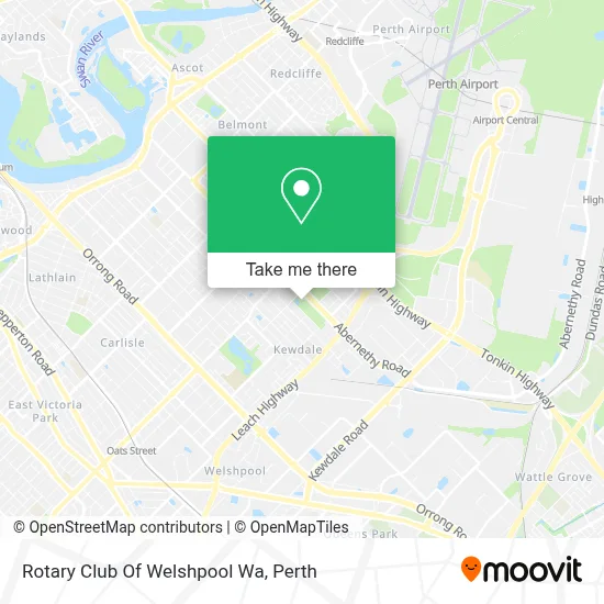 Mapa Rotary Club Of Welshpool Wa