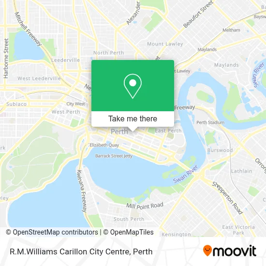 Mapa R.M.Williams Carillon City Centre