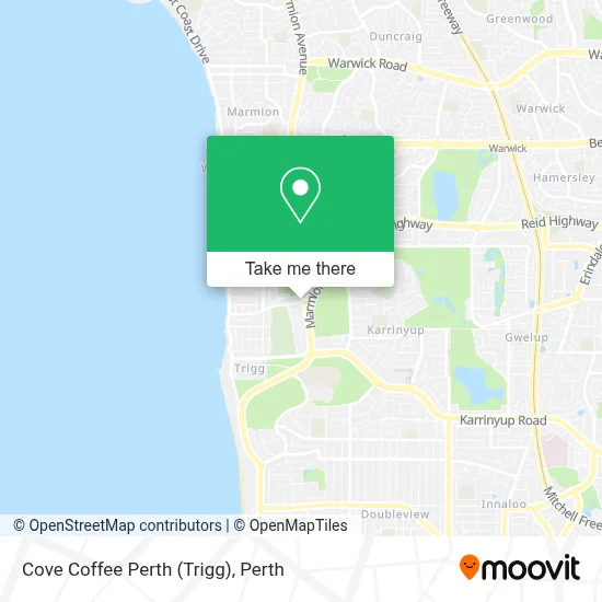 Mapa Cove Coffee Perth (Trigg)