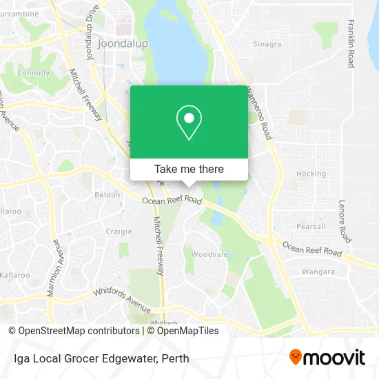 Mapa Iga Local Grocer Edgewater