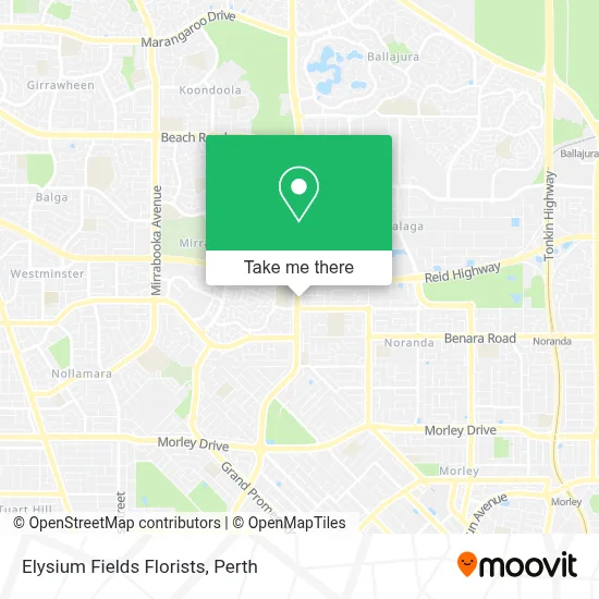 Mapa Elysium Fields Florists