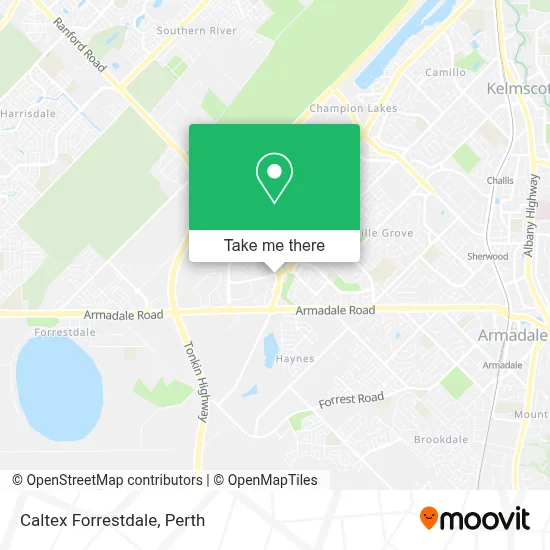 Mapa Caltex Forrestdale