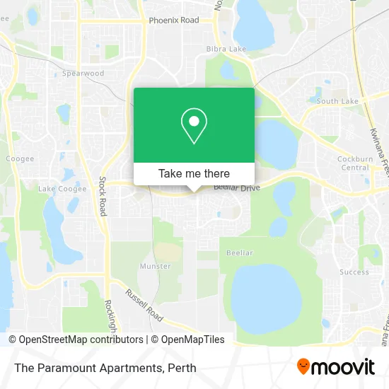 Mapa The Paramount Apartments