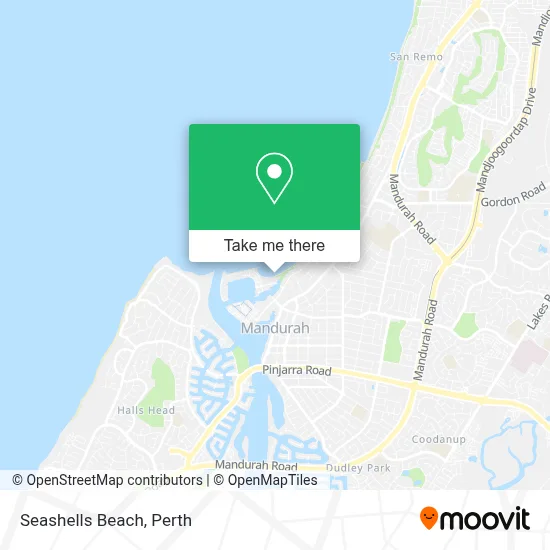 Mapa Seashells Beach