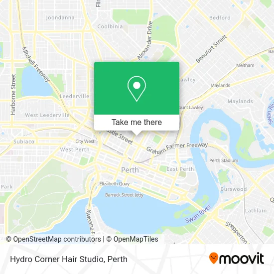 Mapa Hydro Corner Hair Studio